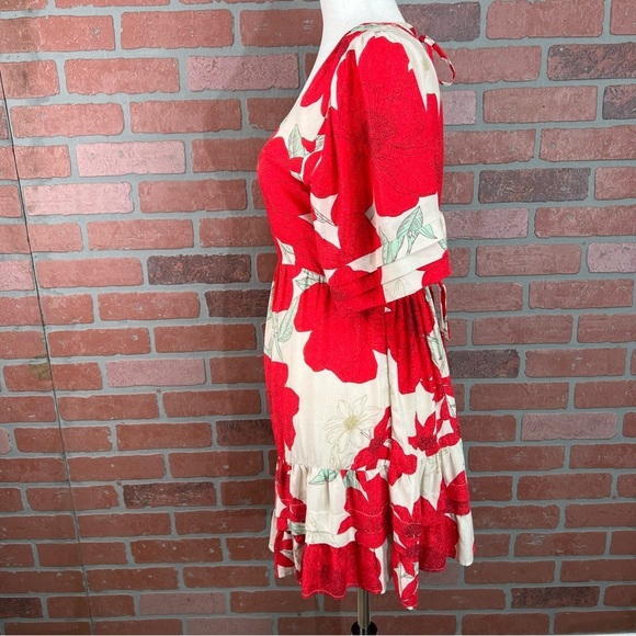 Red Floral Babydoll Dress | BOG Collective | XS - Picture 5 of 14